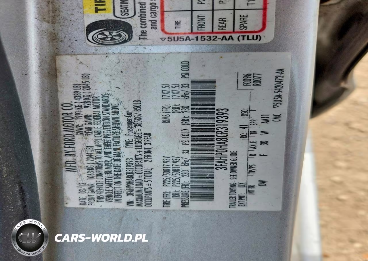 2012 Ford Fusion Se VIN:3FAHP0HA8CR319393 - 12