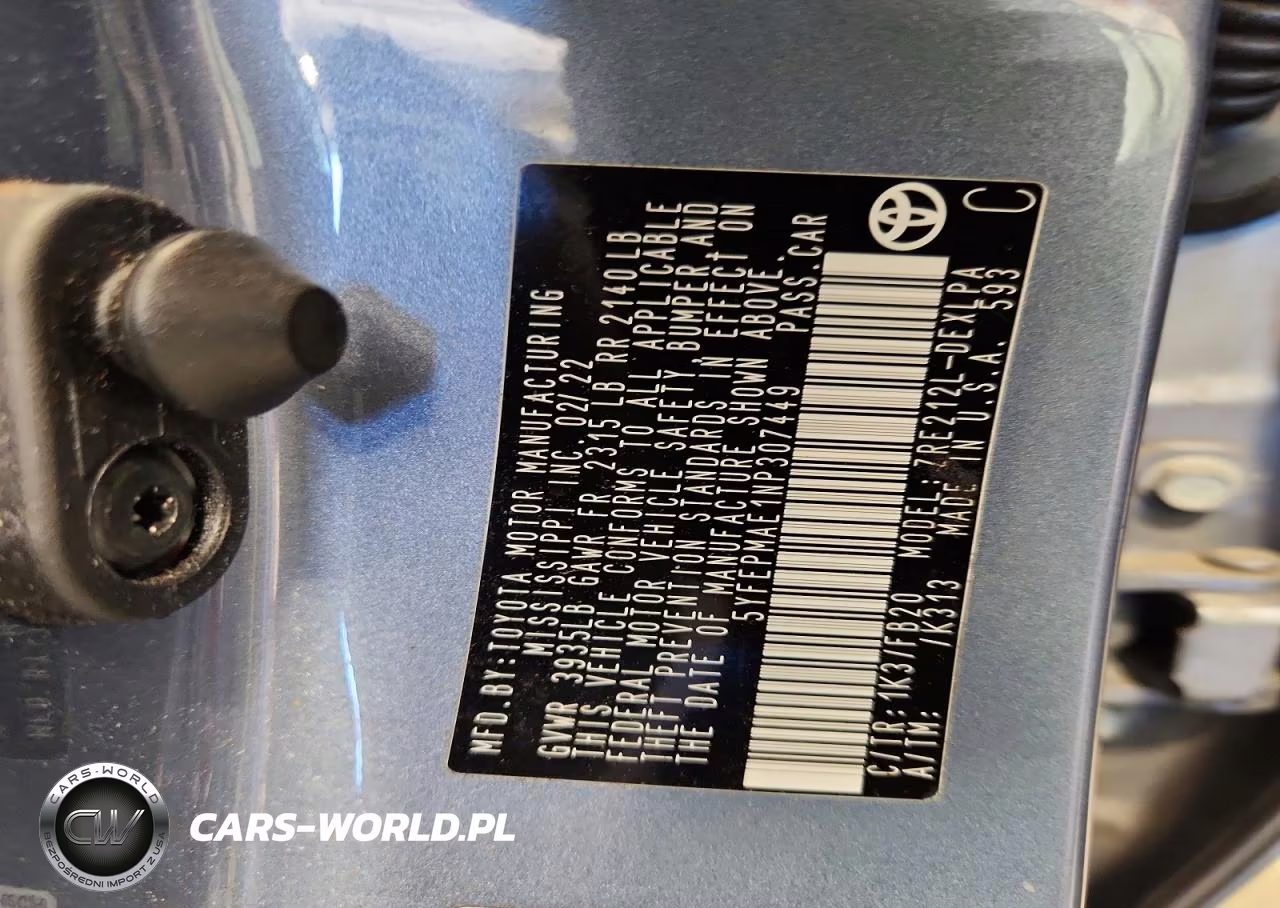 2022 Toyota Corolla Le VIN:5YFEPMAE1NP307449 - 12