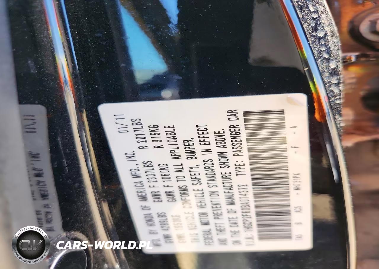 2011 Honda Accord Se VIN:1HGCP2F60BA074372 - 12