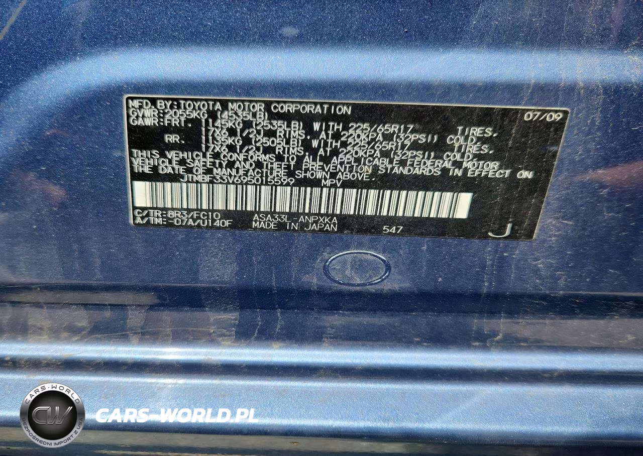 2009 Toyota Rav4 Base VIN:JTMBF33V695015599 - 14