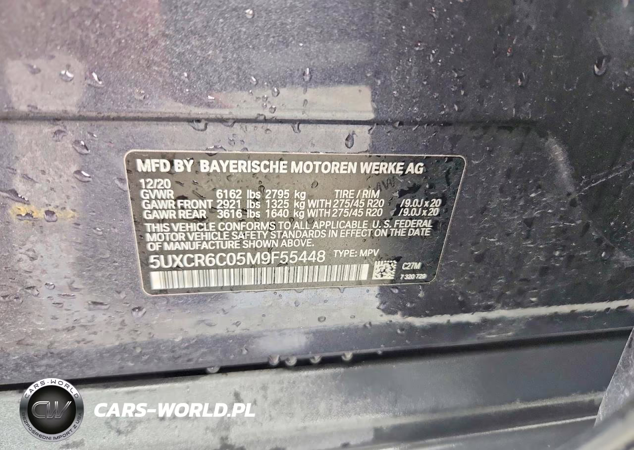 2021 BMW X5 xDrive40I VIN:5UXCR6C05M9F55448 - 13