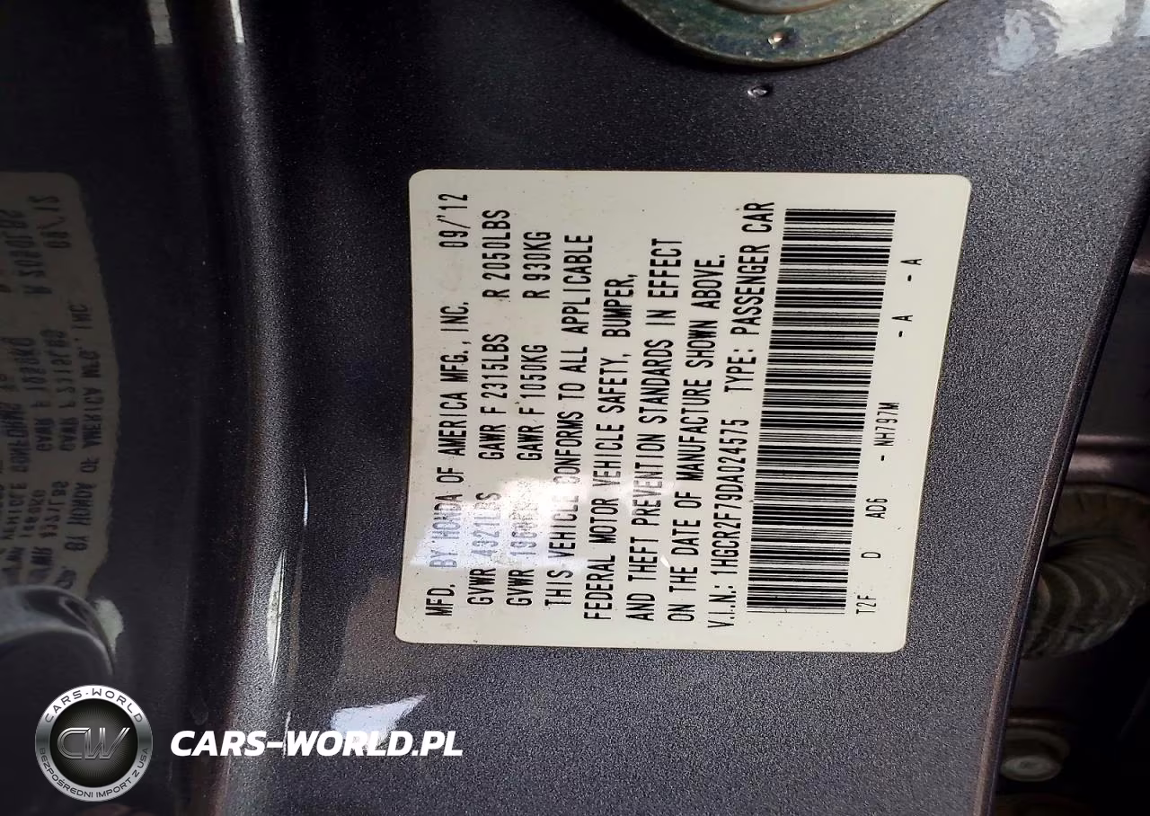 2013 Honda Accord Ex VIN:1HGCR2F79DA024575 - 12