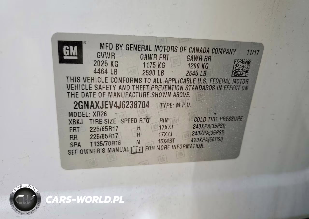 2018 Chevrolet Equinox Lt VIN:2GNAXJEV4J6238704 - 13