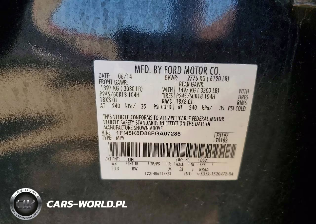 2015 Ford Explorer Xlt VIN:1FM5K8D88FGA07286 - 12