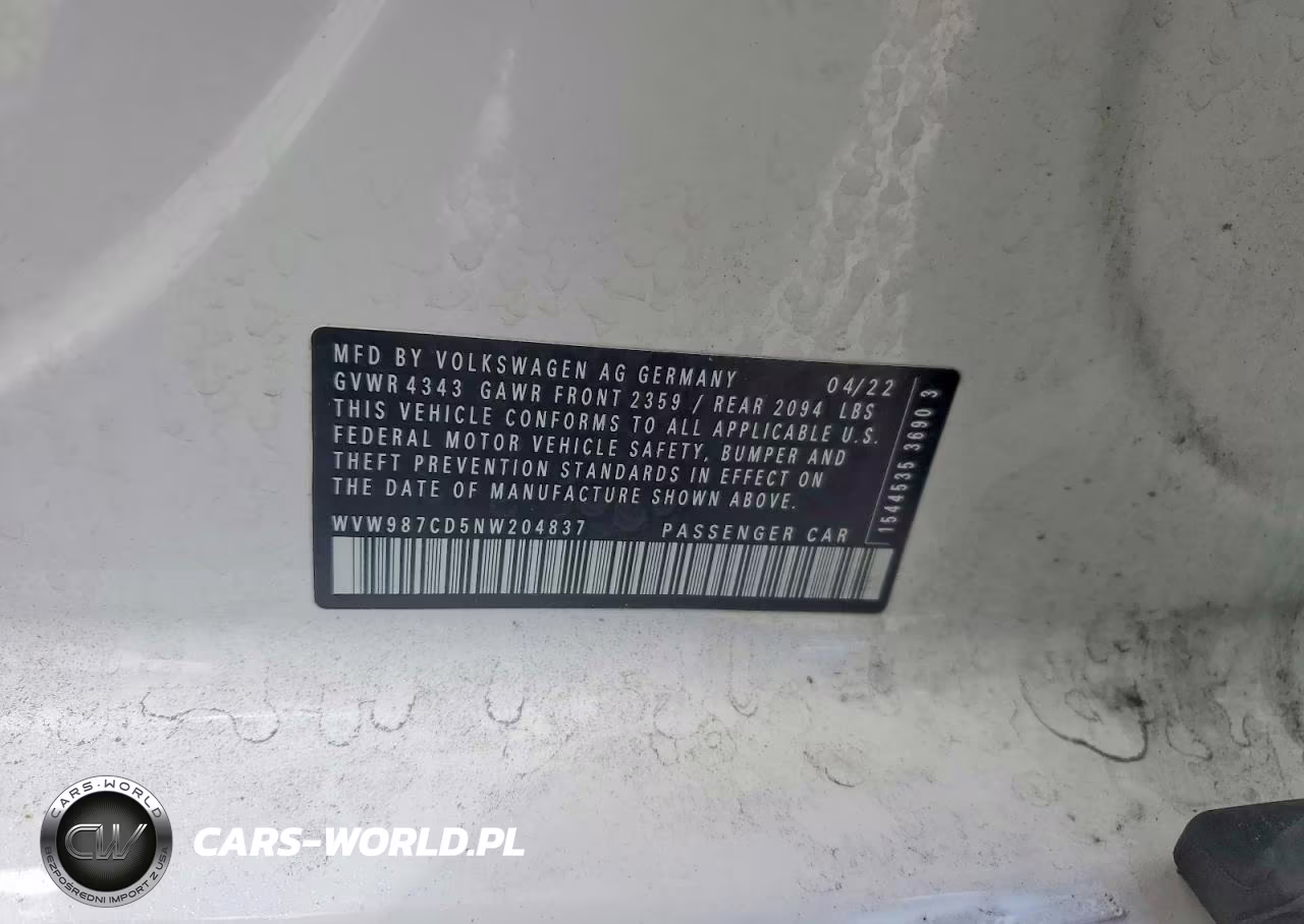 2022 Volkswagen Gti Se VIN:WVW987CD5NW204837 - 13