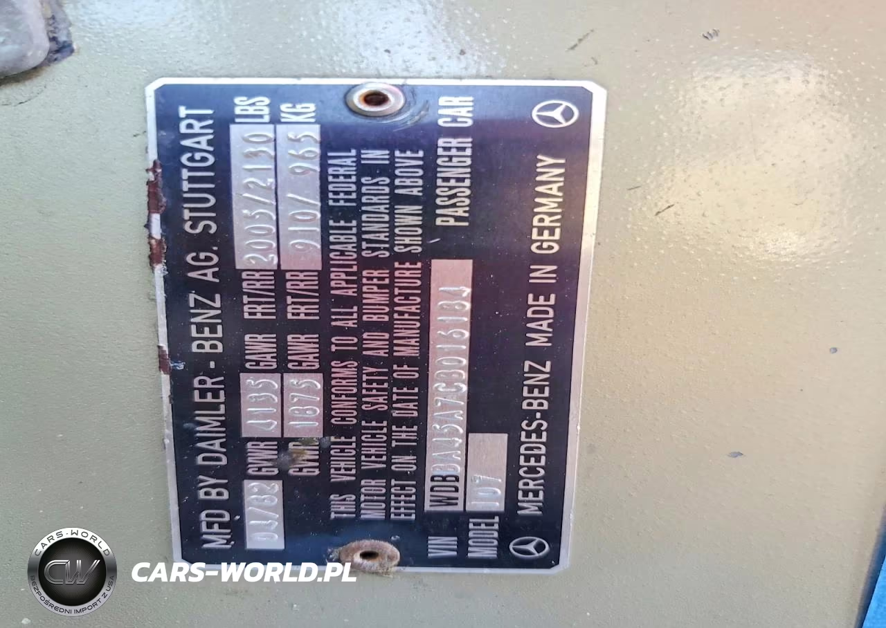 1982 Mercedes-Benz 380 Sl VIN:WDBBA45A7CB016184 - 12
