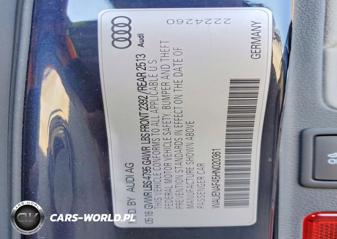 2017 Audi A4 Premium Plus VIN:WAUENAF45HN020361 - 12