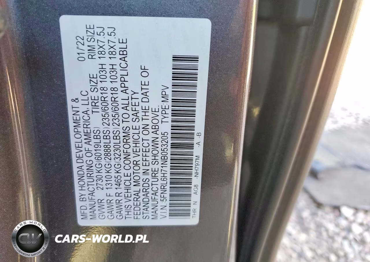 2022 Honda Odyssey Exl VIN:5FNRL6H71NB053205 - 13