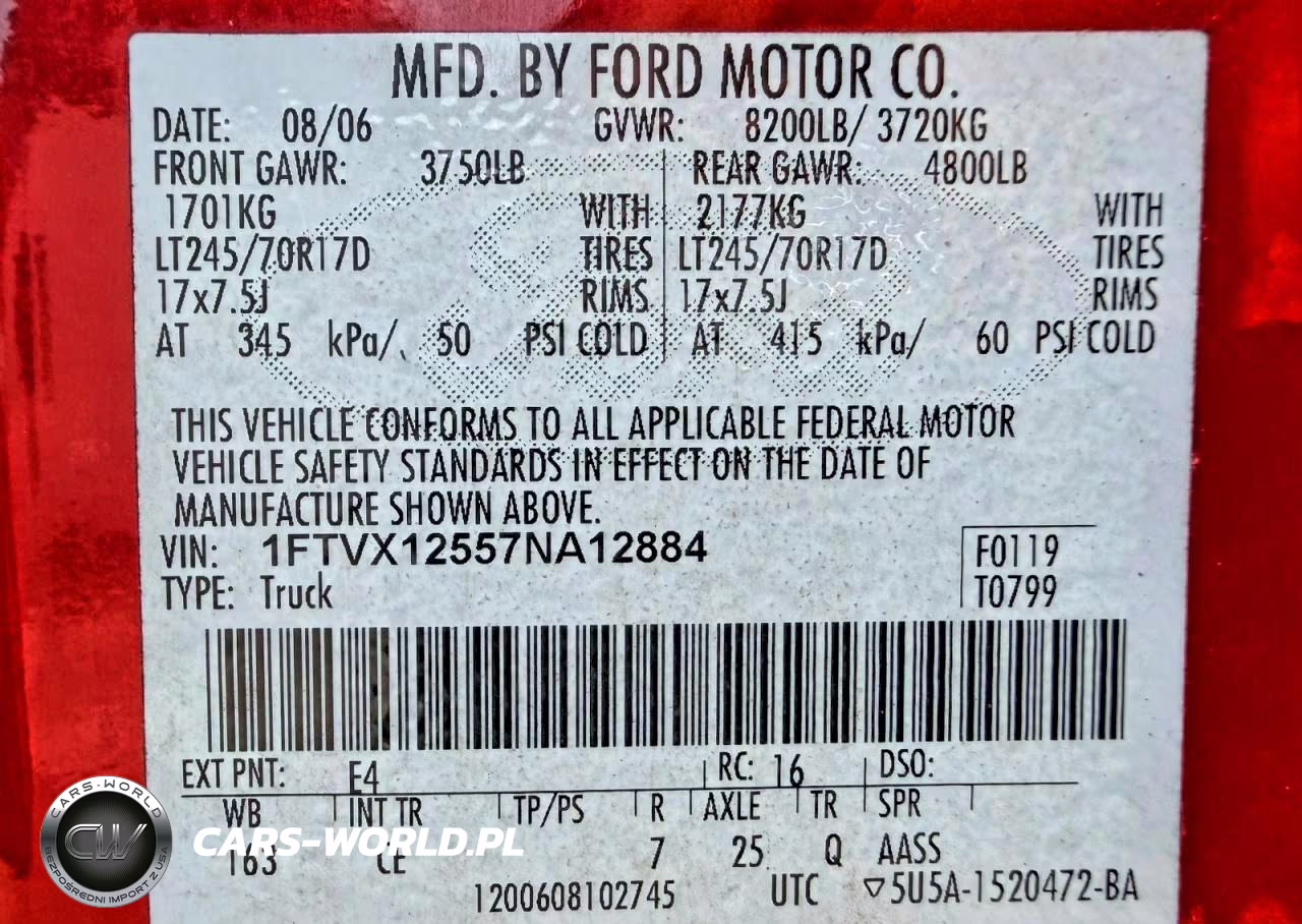 2007 Ford F150 VIN:1FTVX12557NA12884 - 15