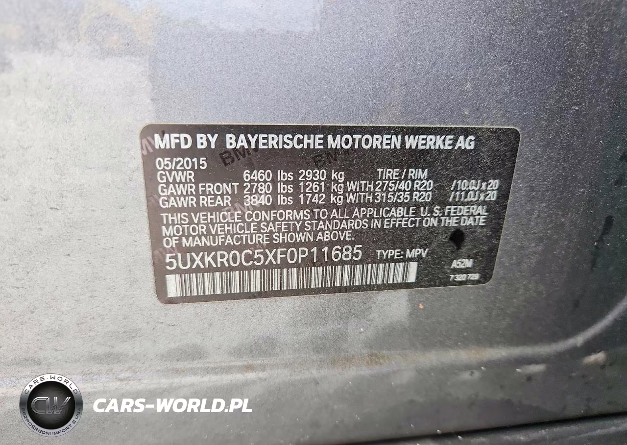 2015 BMW X5 xDrive35I VIN:5UXKR0C5XF0P11685 - 13