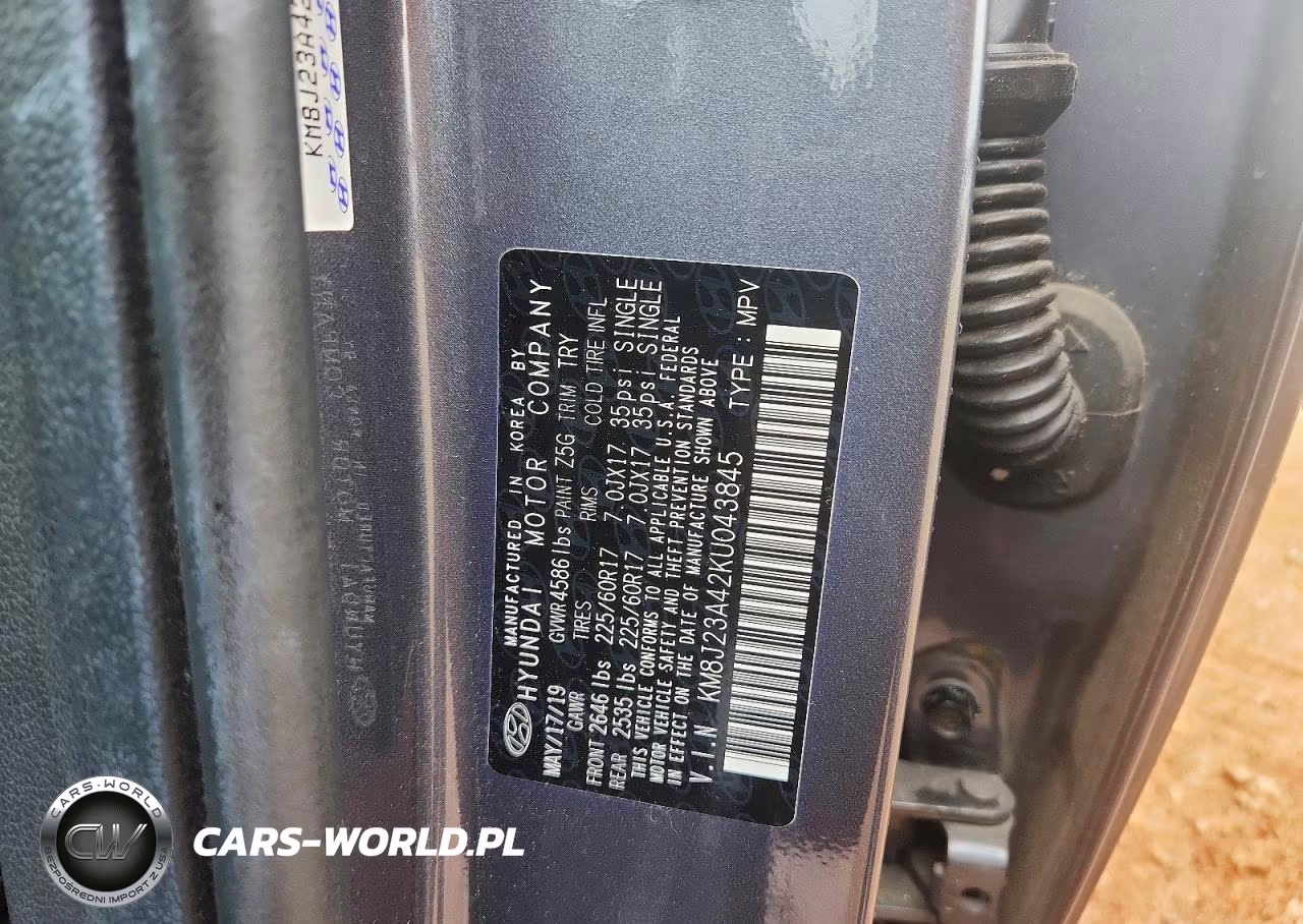 2019 Hyundai Tucson Se VIN:KM8J23A42KU043845 - 13