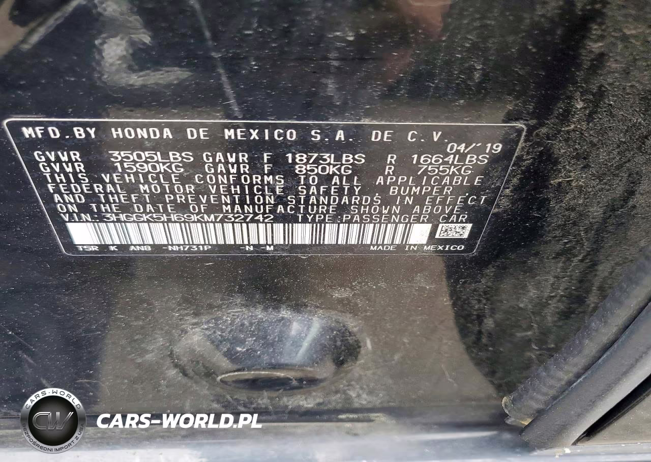 2019 Honda Fit Sport VIN:3HGGK5H69KM732742 - 12