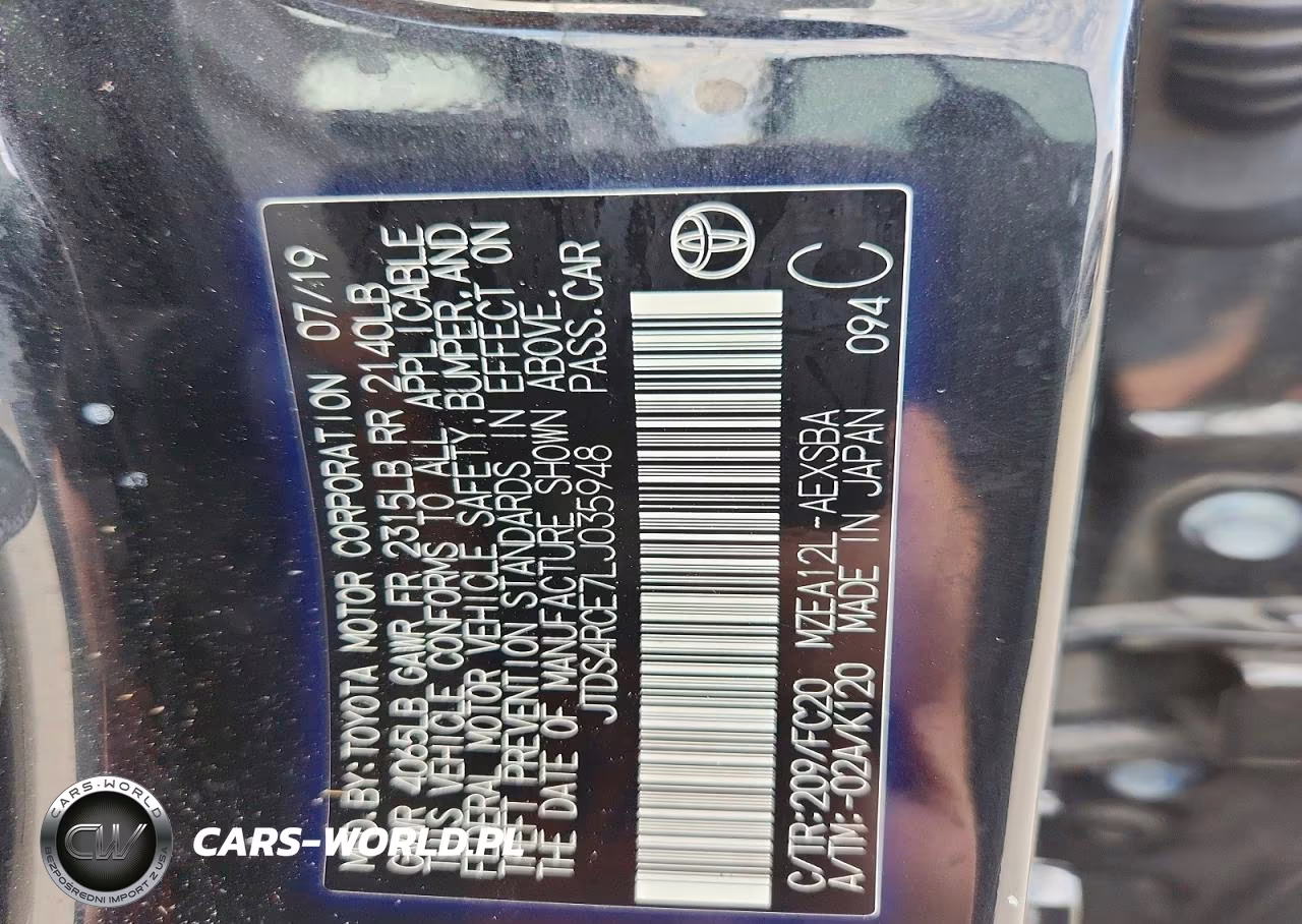 2020 Toyota Corolla Se VIN:JTDS4RCE7LJ035948 - 12