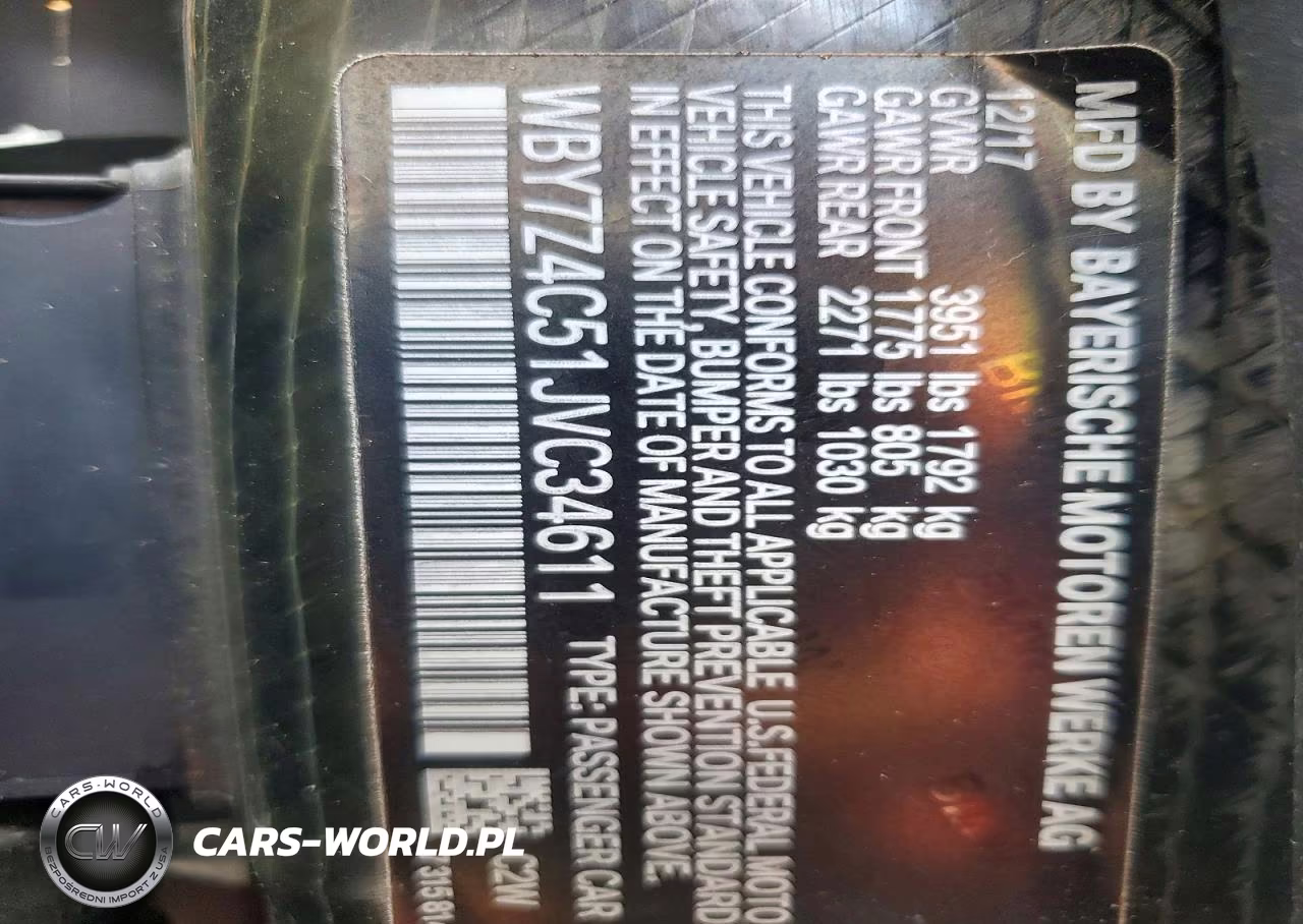 2018 BMW I3 Rex VIN:WBY7Z4C51JVC34611 - 12