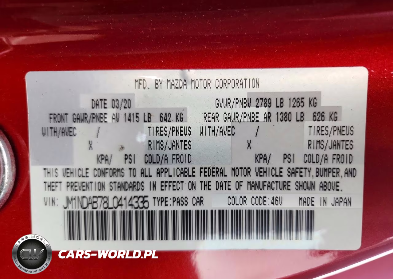 2020 Mazda Mx-5 Miata Sport VIN:JM1NDAB78L0414335 - 12