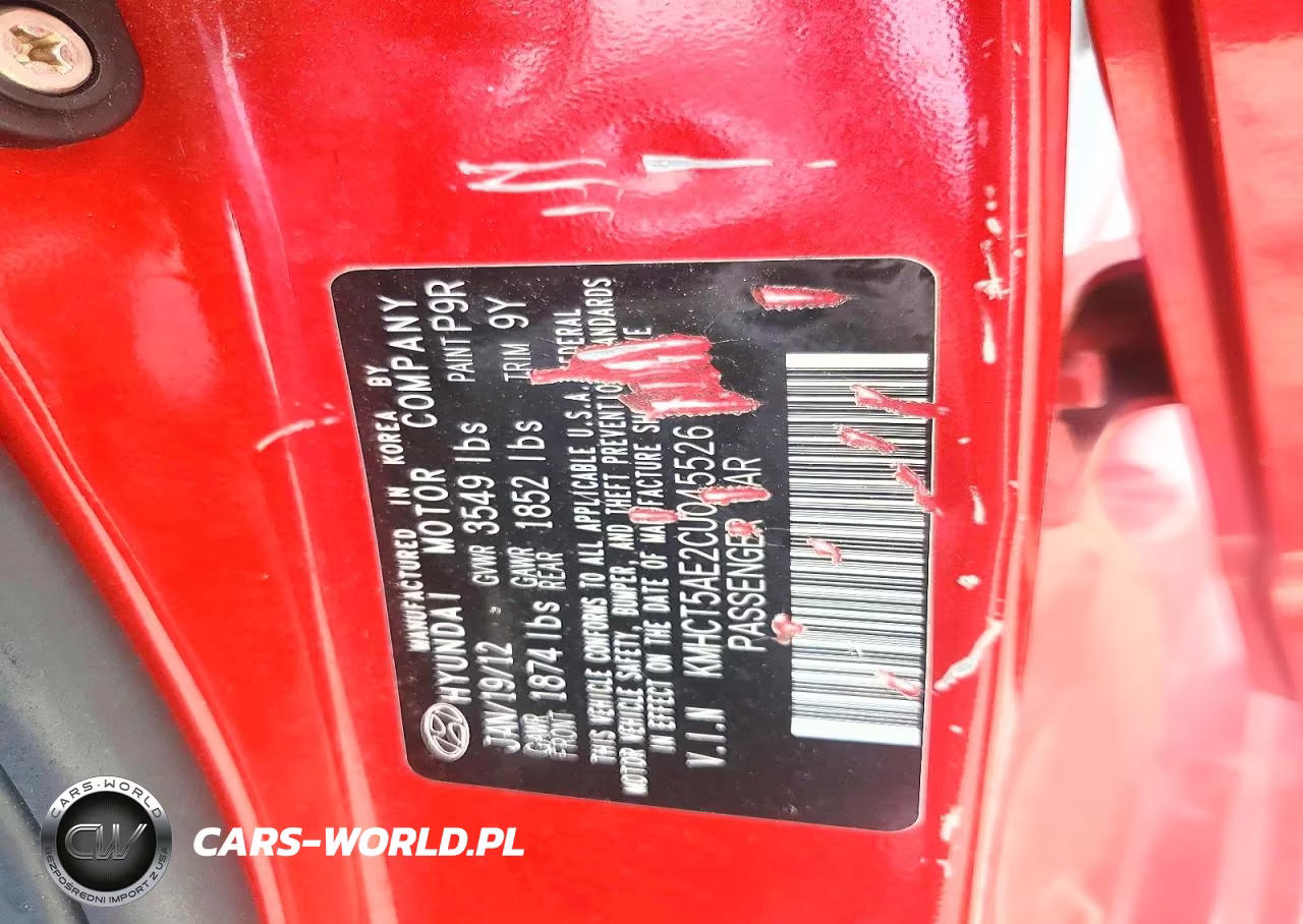 2012 Hyundai Accent Gls VIN:KMHCT5AE2CU045526 - 12