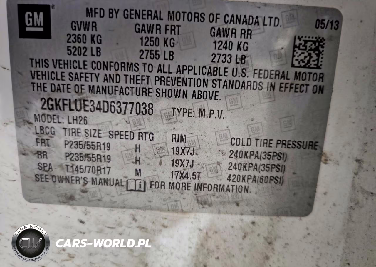 2013 GMC Terrain Slt VIN:2GKFLUE34D6377038 - 13