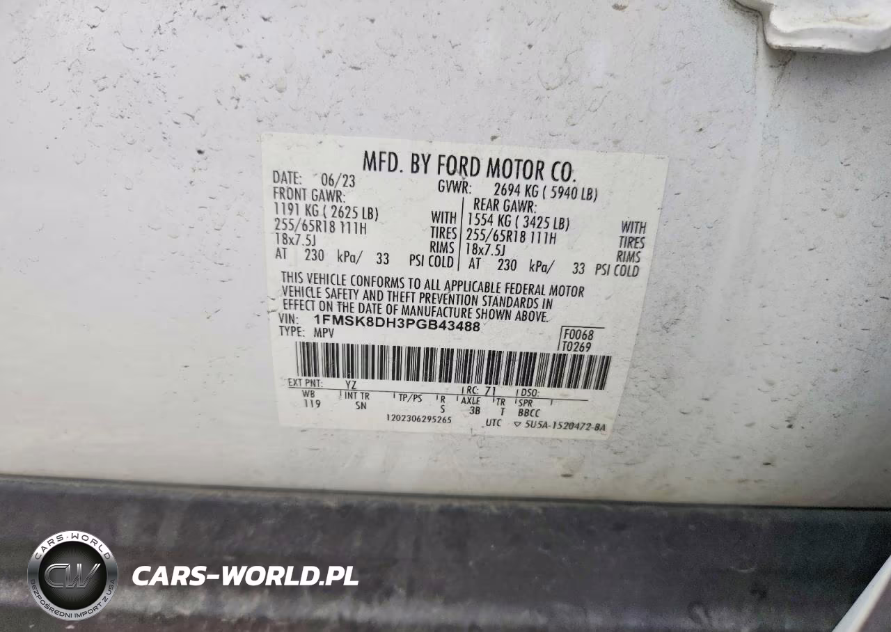 2023 Ford Explorer Xlt VIN:1FMSK8DH3PGB43488 - 13