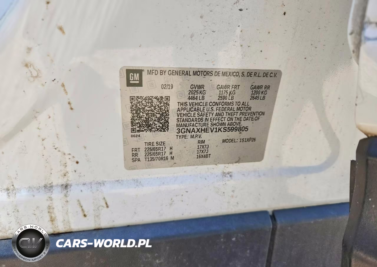 2019 Chevrolet Equinox Ls VIN:3GNAXHEV1KS599805 - 13