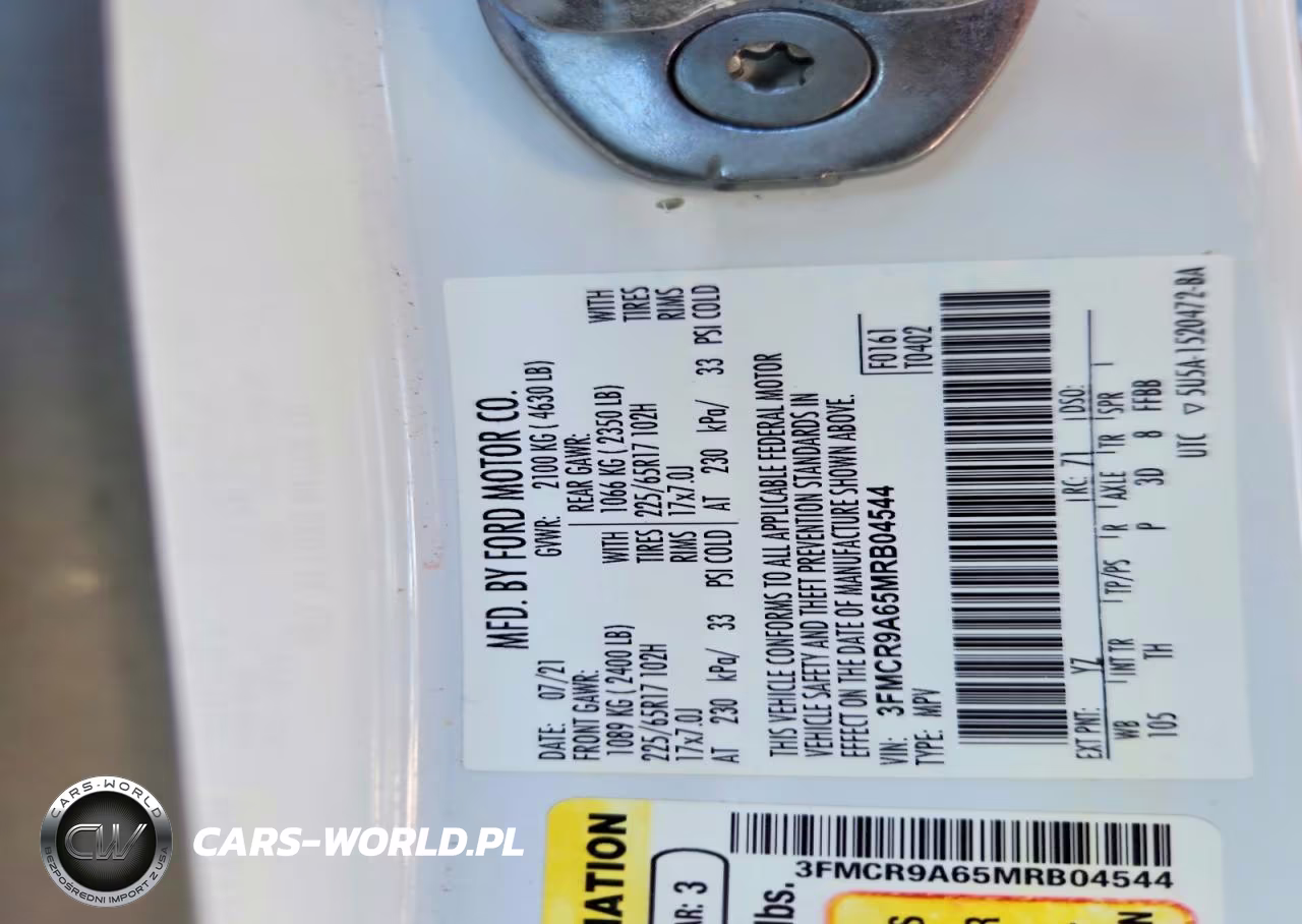 2021 Ford Bronco Sport VIN:3FMCR9A65MRB04544 - 13