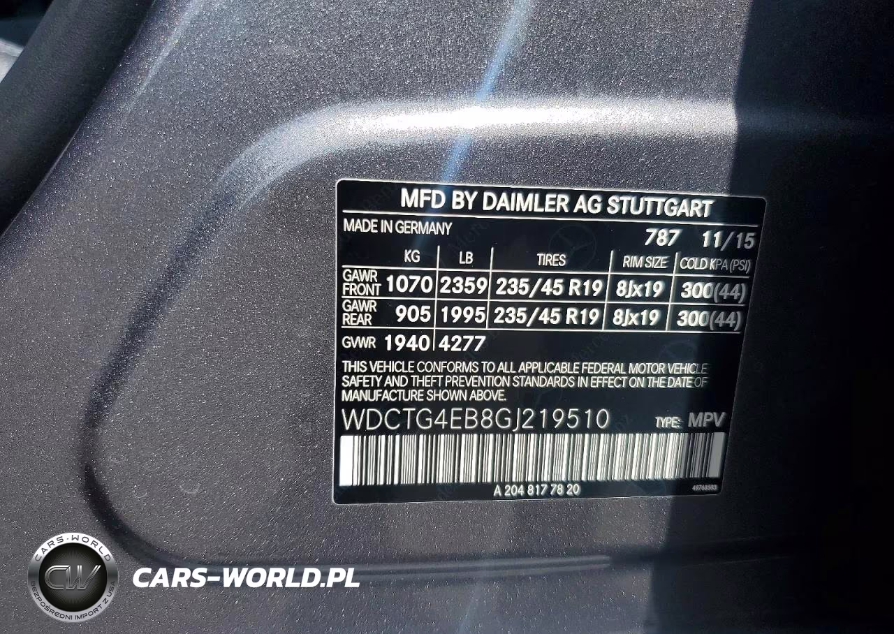 2016 Mercedes-Benz Gla 250 VIN:WDCTG4EB8GJ219510 - 13