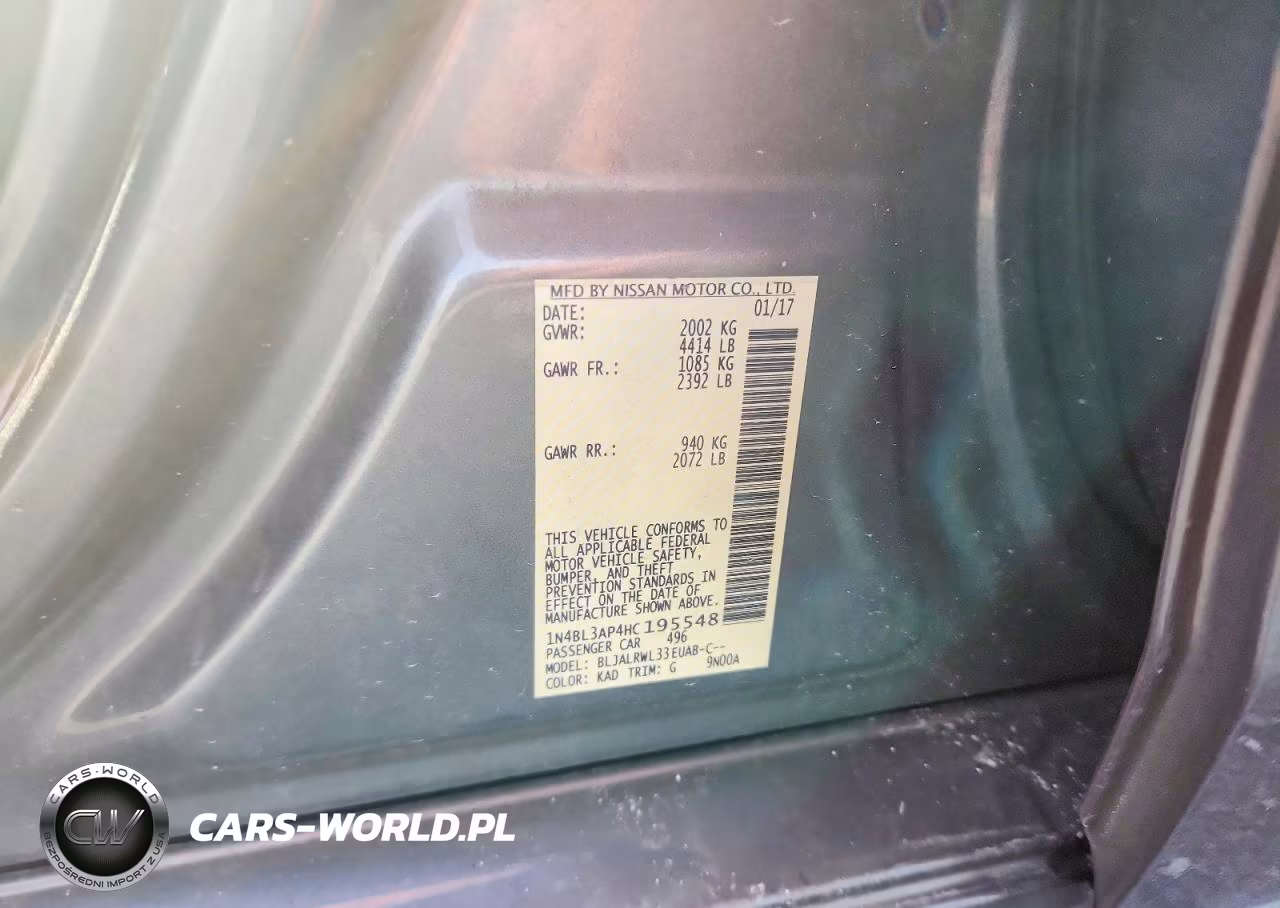 2017 Nissan Altima 3.5 Sl VIN:1N4BL3AP4HC195548 - 12