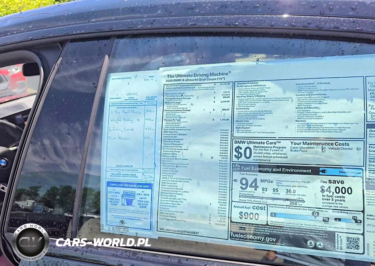2026 BMW I4 xDrive 40 VIN:WBY43HD02TFW50837 - 13