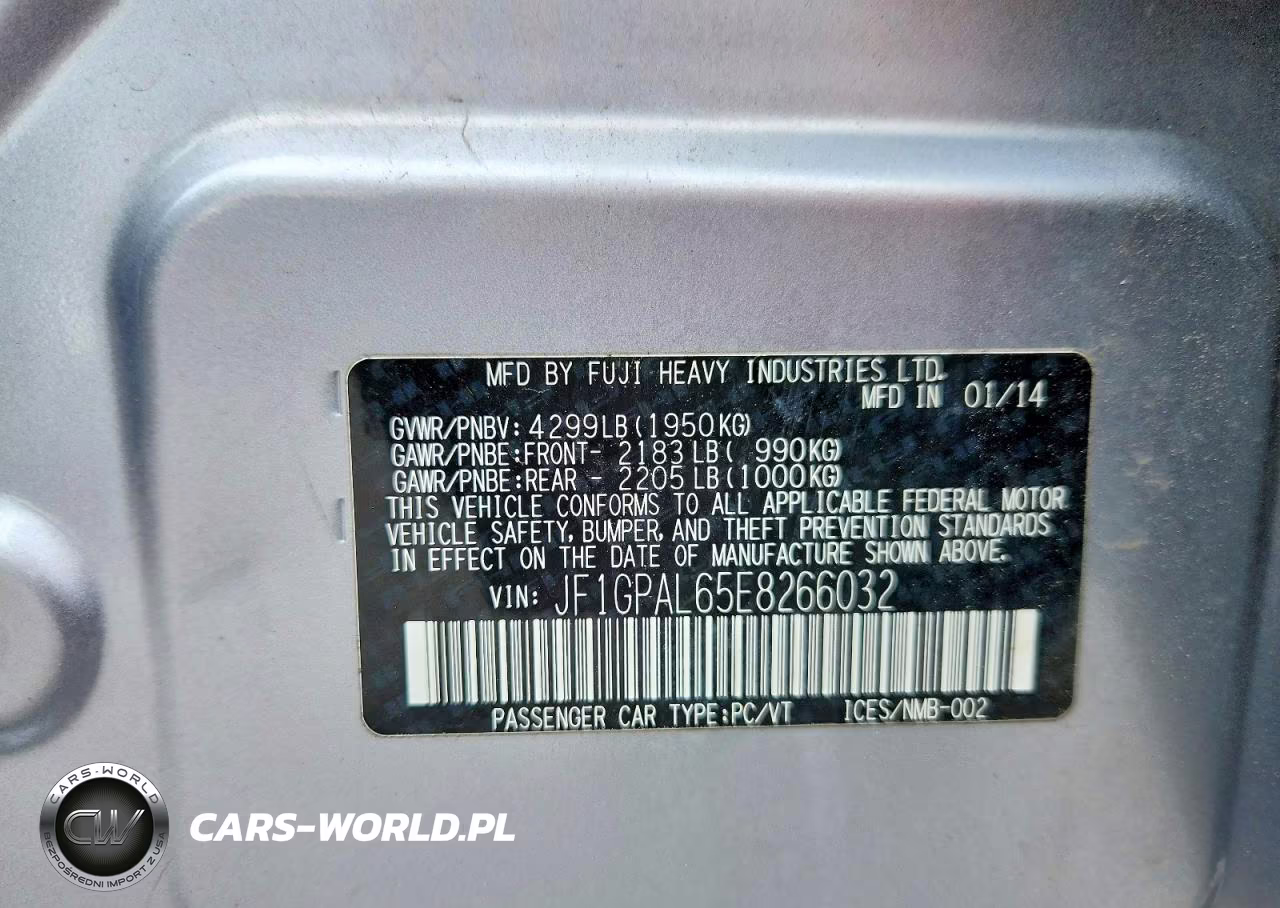 2014 Subaru Impreza Sport Premium VIN:JF1GPAL65E8266032 - 13