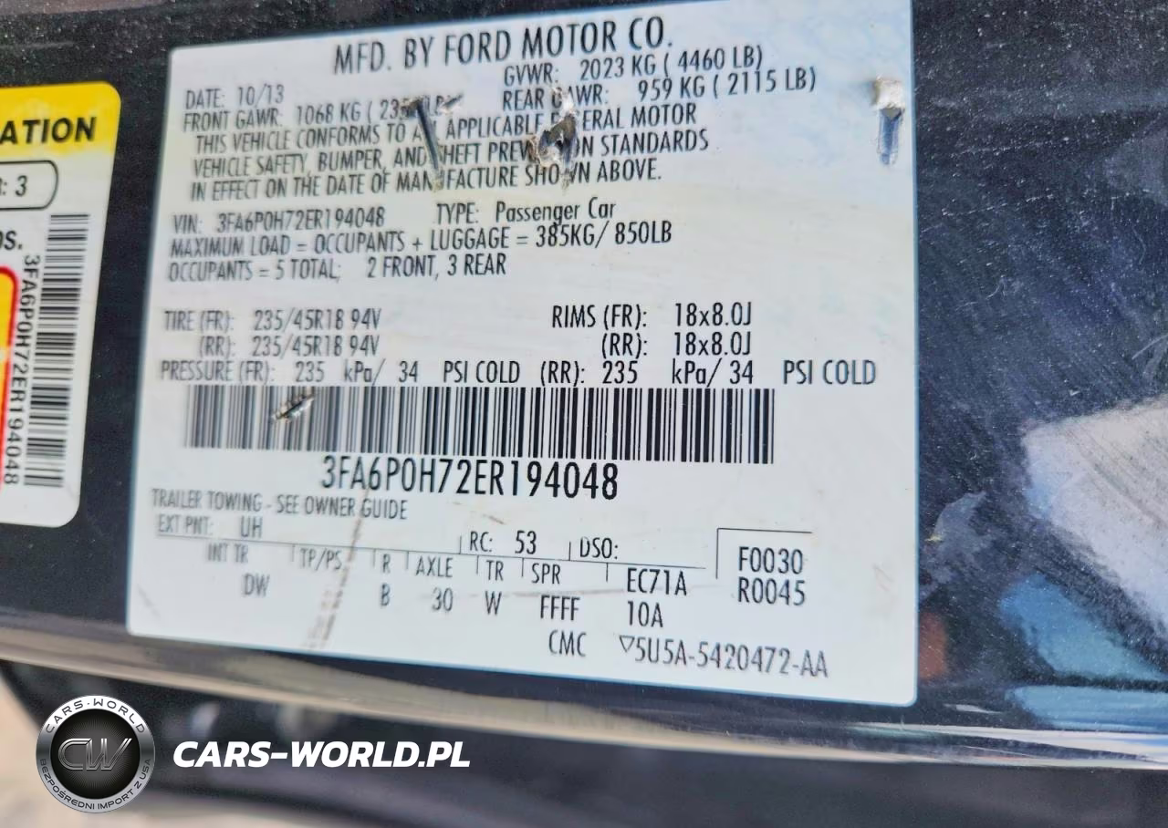 2014 Ford Fusion Se VIN:3FA6P0H72ER194048 - 12