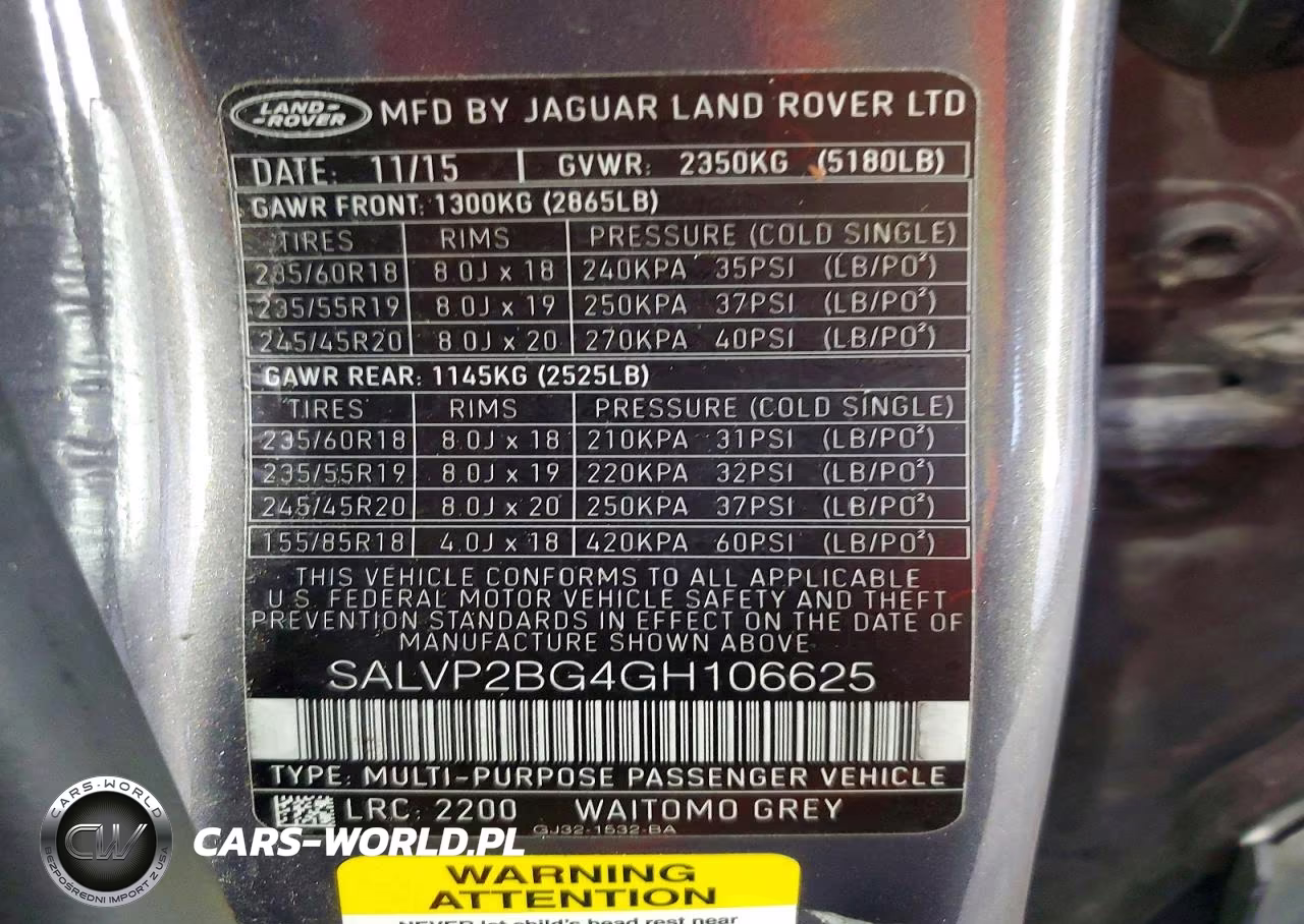 2016 Land Rover Range Rover Evoque Se VIN:SALVP2BG4GH106625 - 13