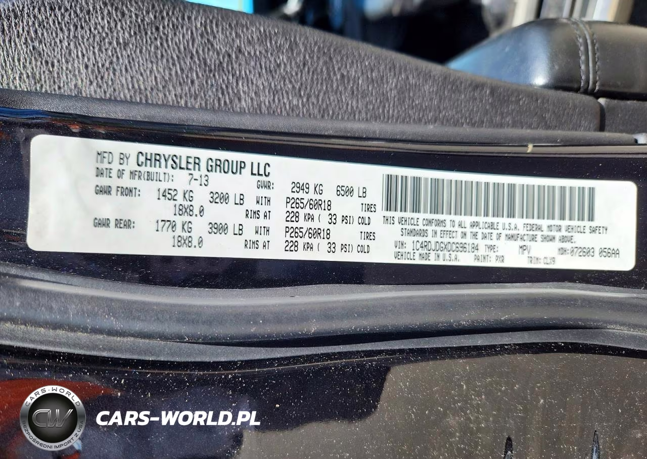 2013 Dodge Durango Crew VIN:1C4RDJDGXDC696184 - 13