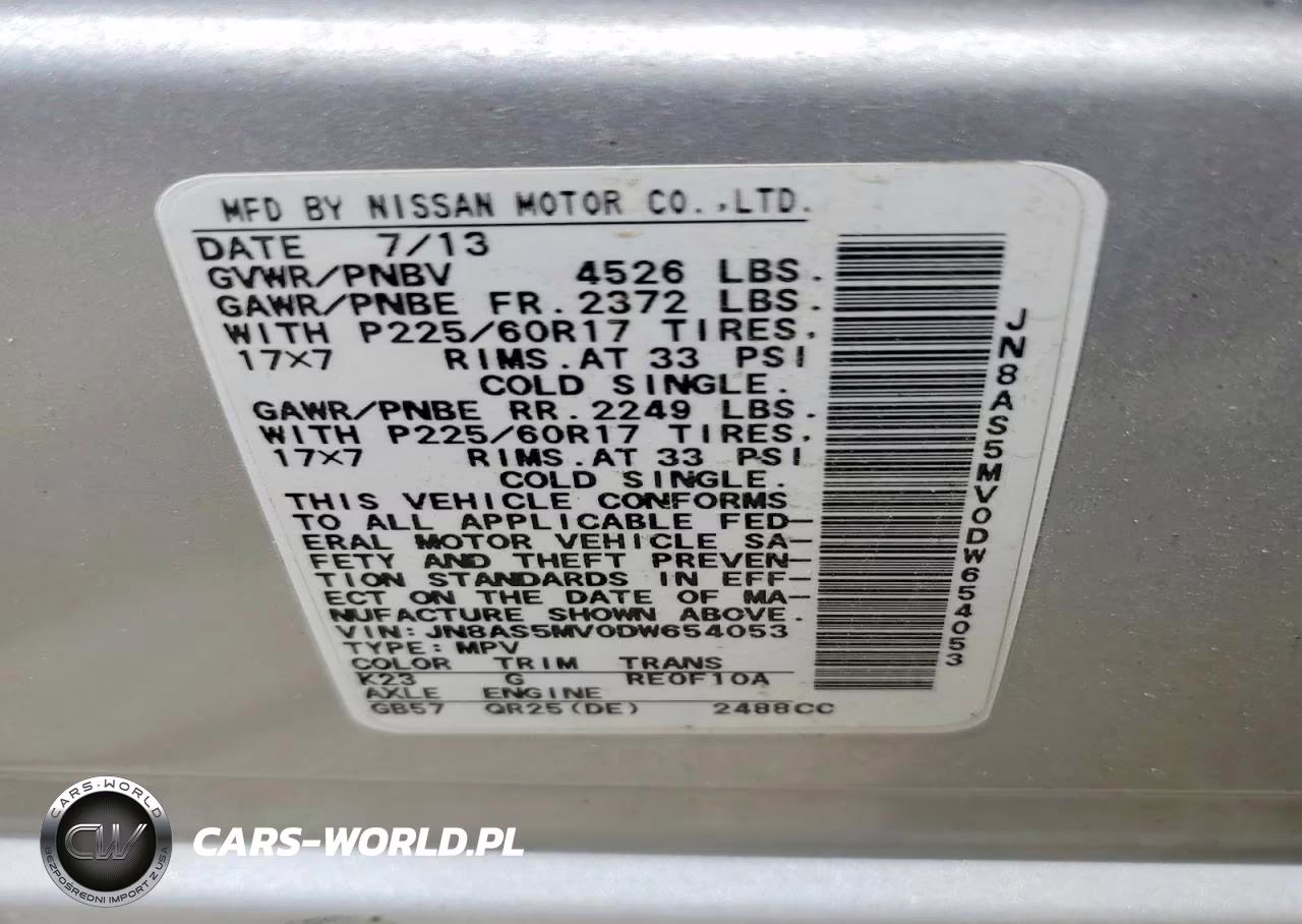 2013 Nissan Rogue S VIN:JN8AS5MV0DW654053 - 13