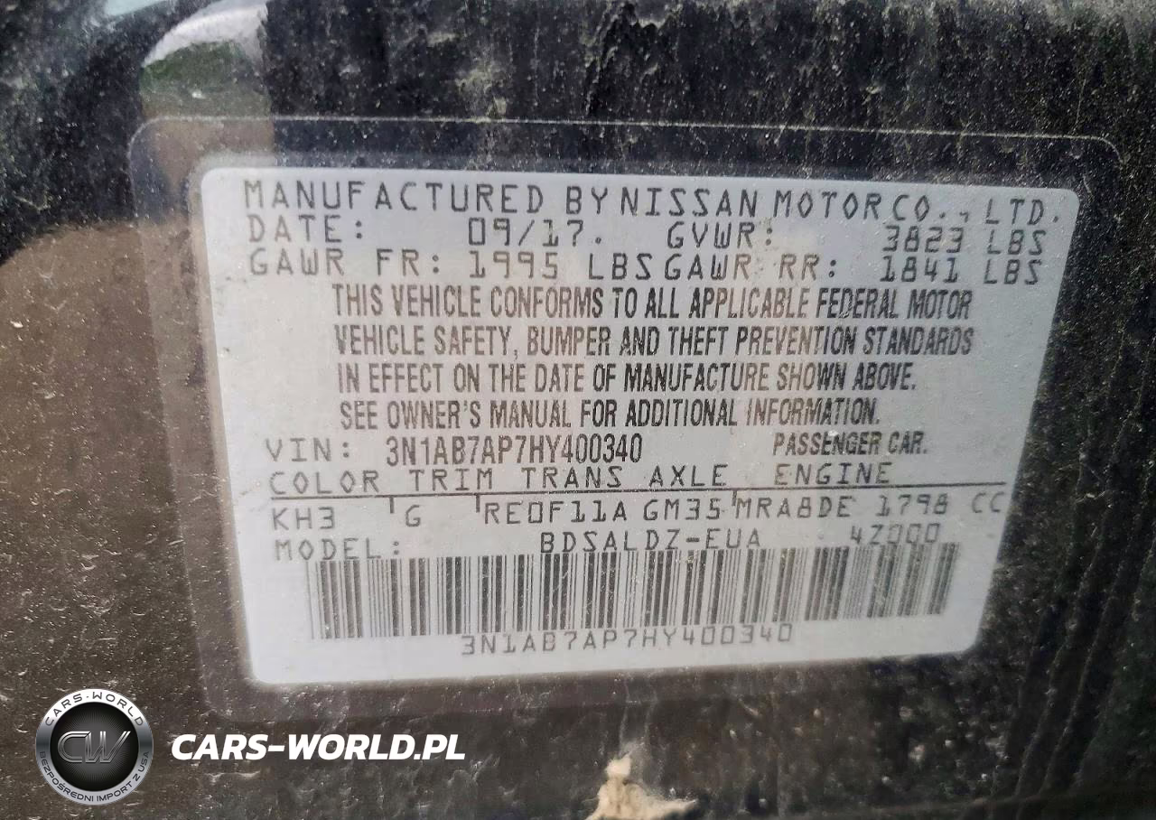 2017 Nissan Sentra Sv VIN:3N1AB7AP7HY400340 - 12