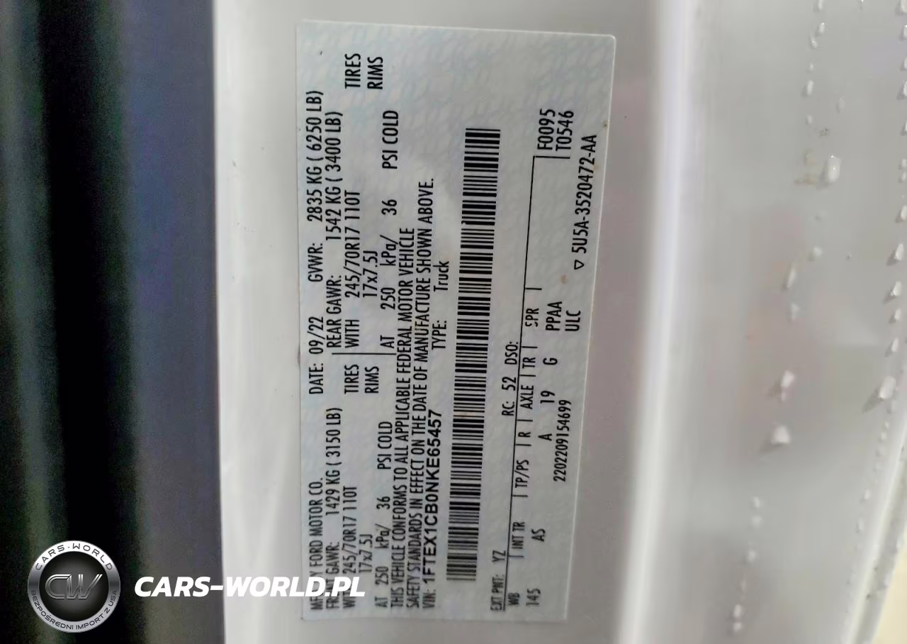 2022 Ford F150 Super Cab VIN:1FTEX1CB0NKE65457 - 12