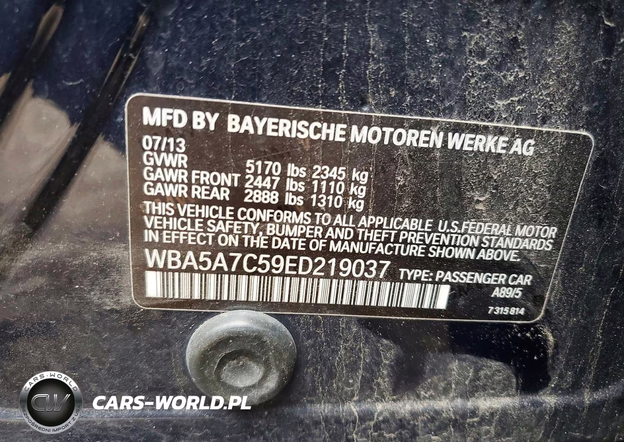 2014 BMW 528 Xi VIN:WBA5A7C59ED219037 - 12