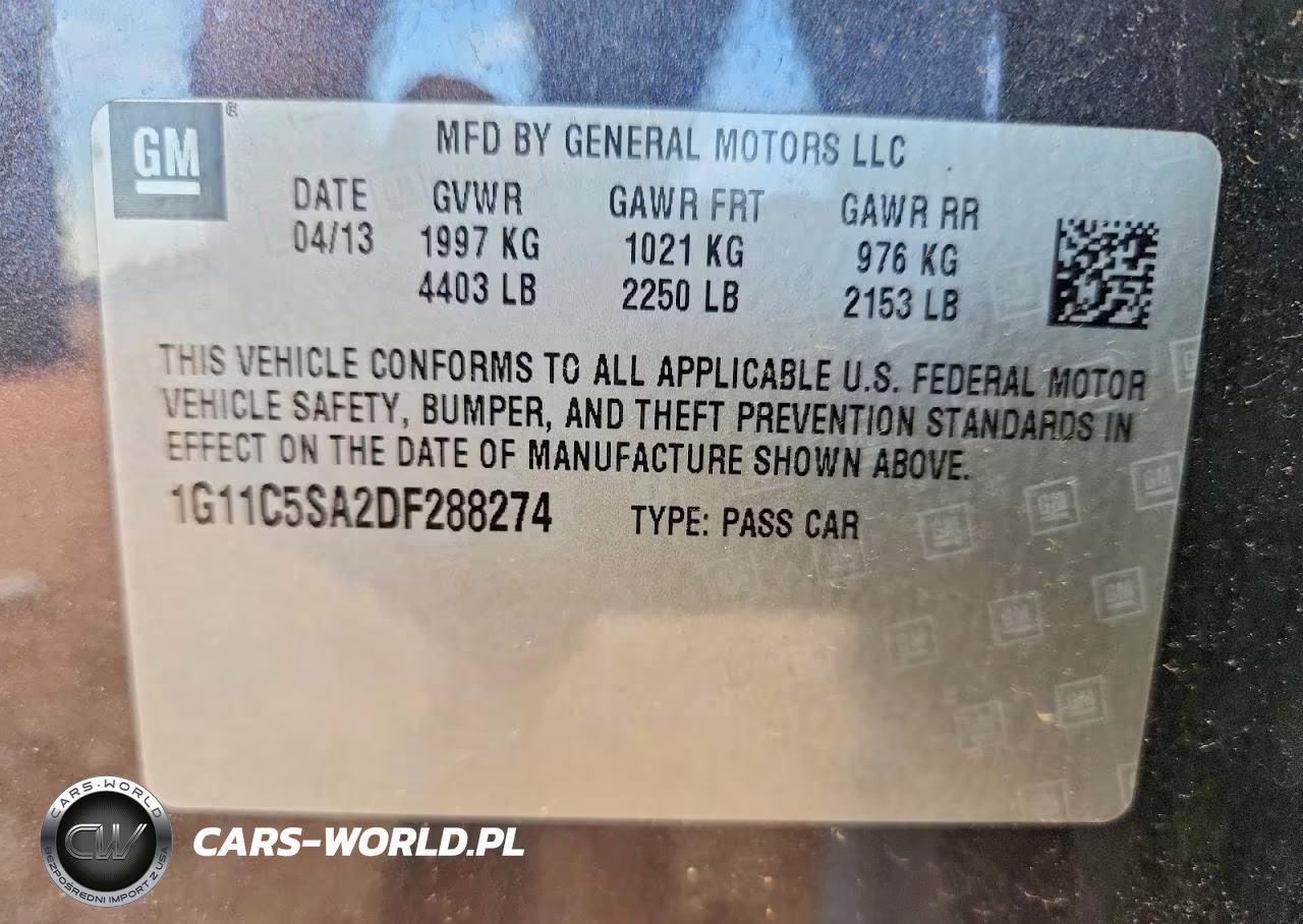 2013 Chevrolet Malibu 1Lt VIN:1G11C5SA2DF288274 - 12