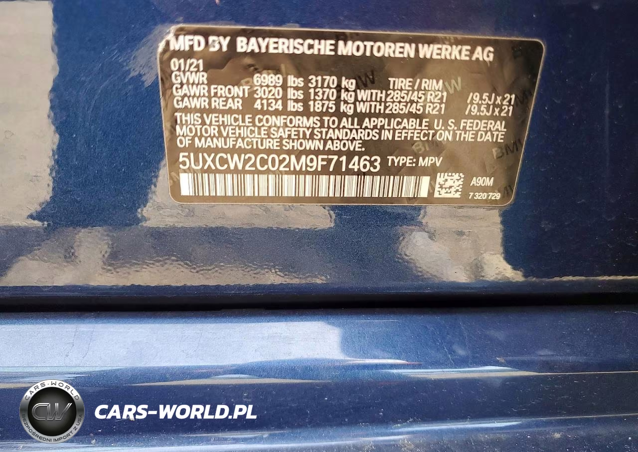 2021 BMW X7 xDrive40I VIN:5UXCW2C05M9H41816 - 13