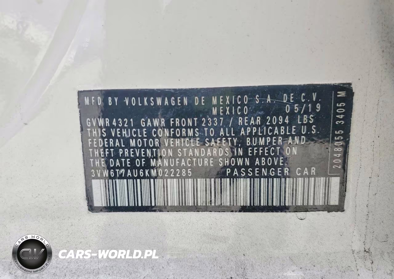 2019 Volkswagen Gti S VIN:3VW6T7AU6KM022285 - 13