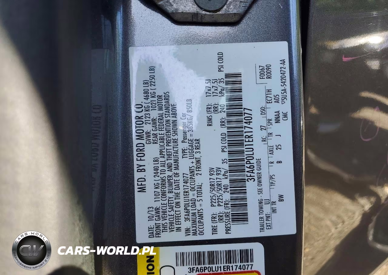 2014 Ford Fusion Se Hybrid VIN:3FA6P0LU1ER174077 - 12