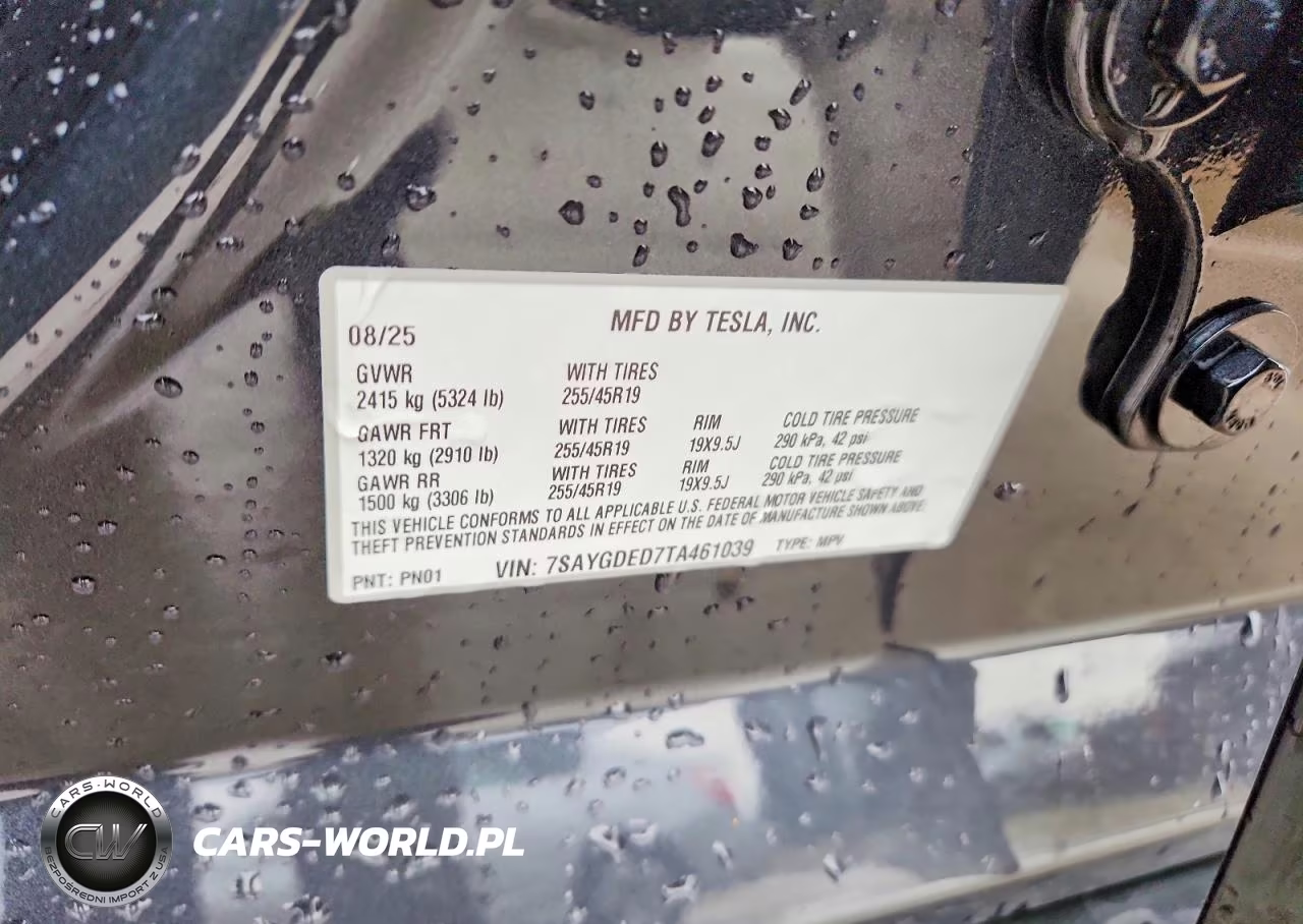 2026 Tesla Model Y VIN:7SAYGDED7TA461039 - 12