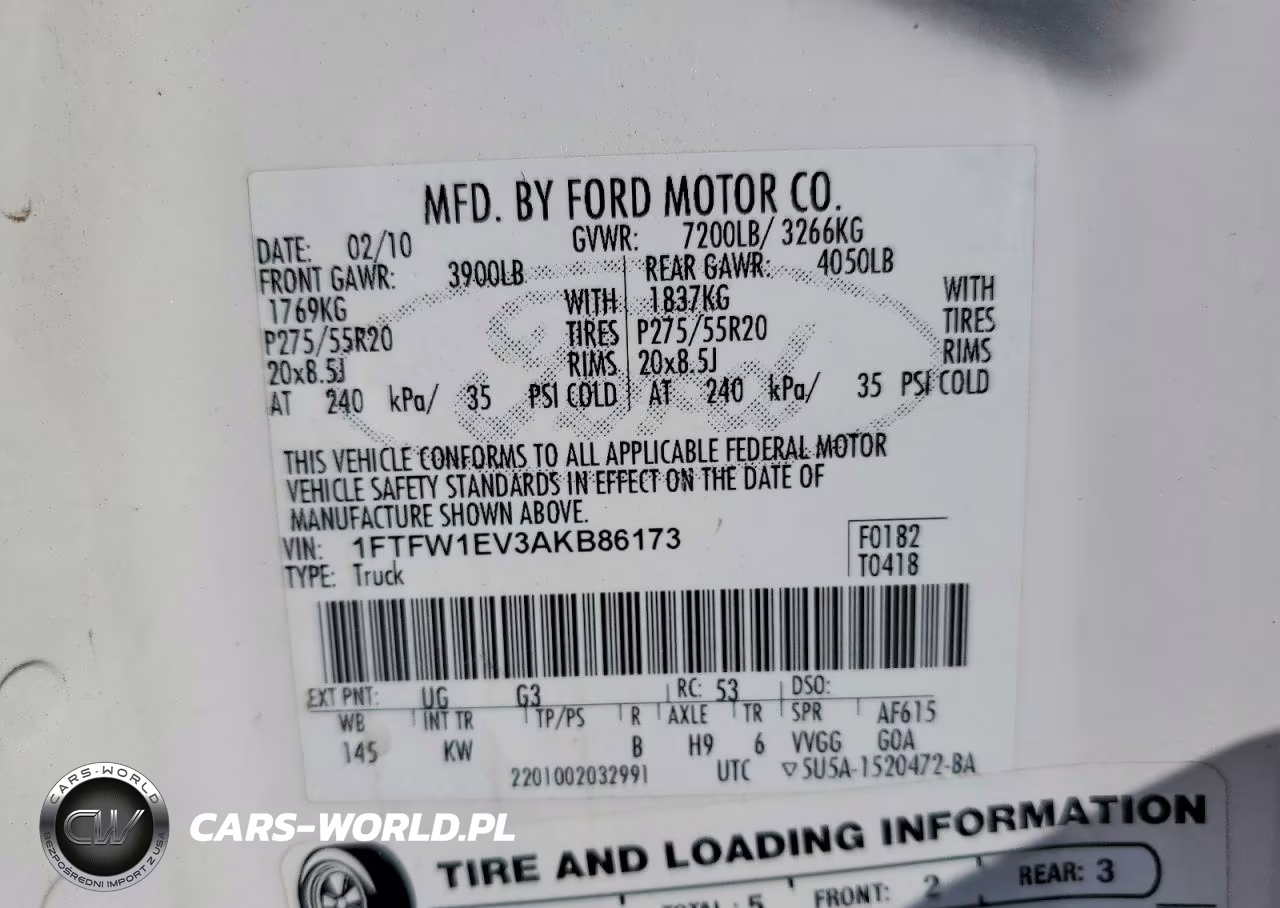 2010 Ford F150 Supercrew VIN:1FTFW1EV3AKB86173 - 12