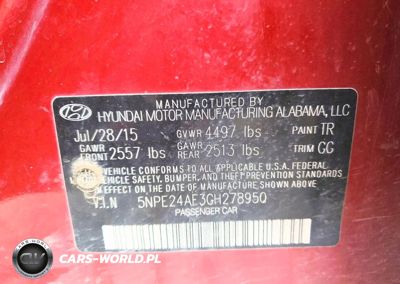 2016 Hyundai Sonata Se VIN:5NPE24AF3GH278950 - 12