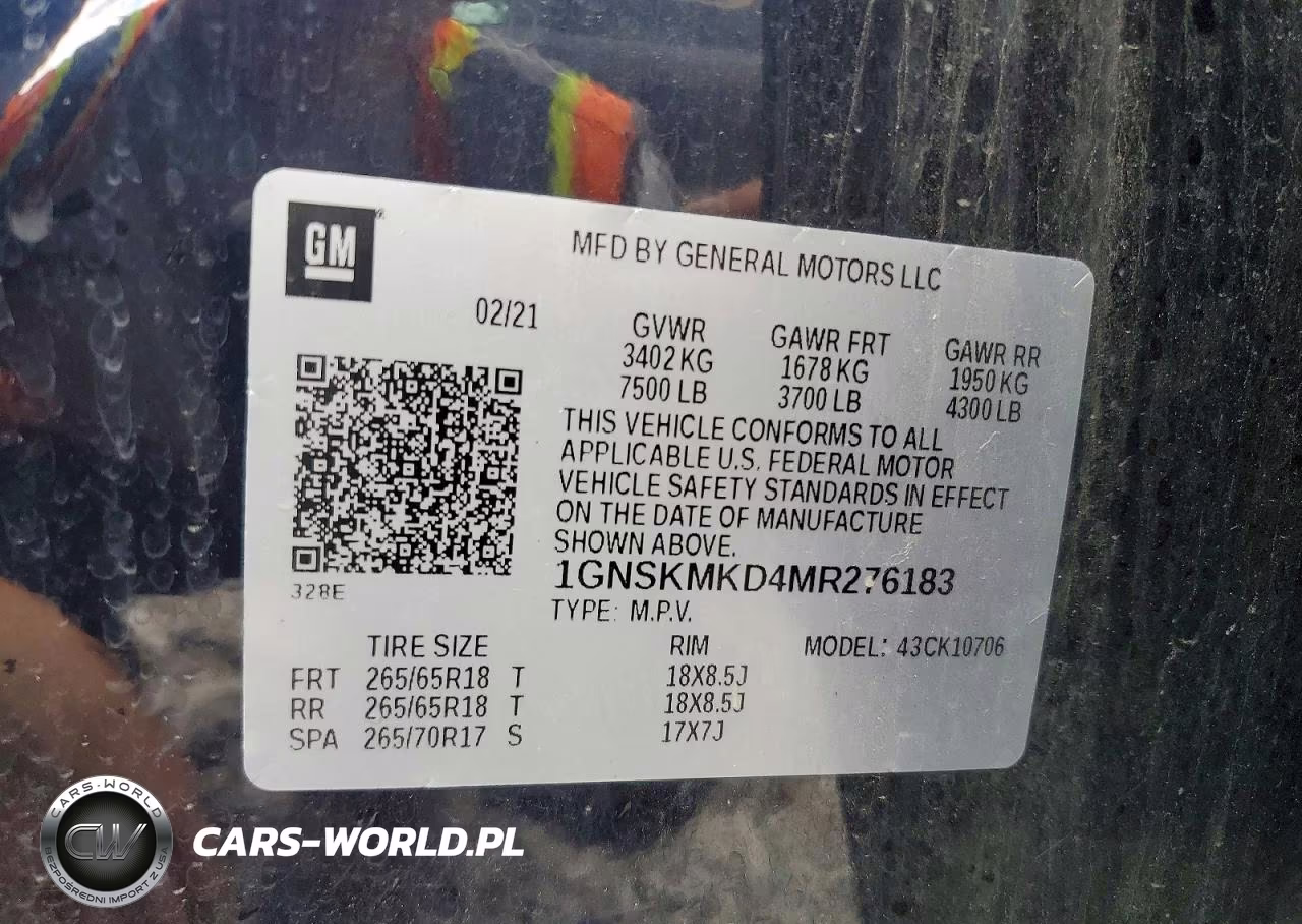 2021 Chevrolet Tahoe K1500 Ls VIN:1GNSKMKD4MR276183 - 14