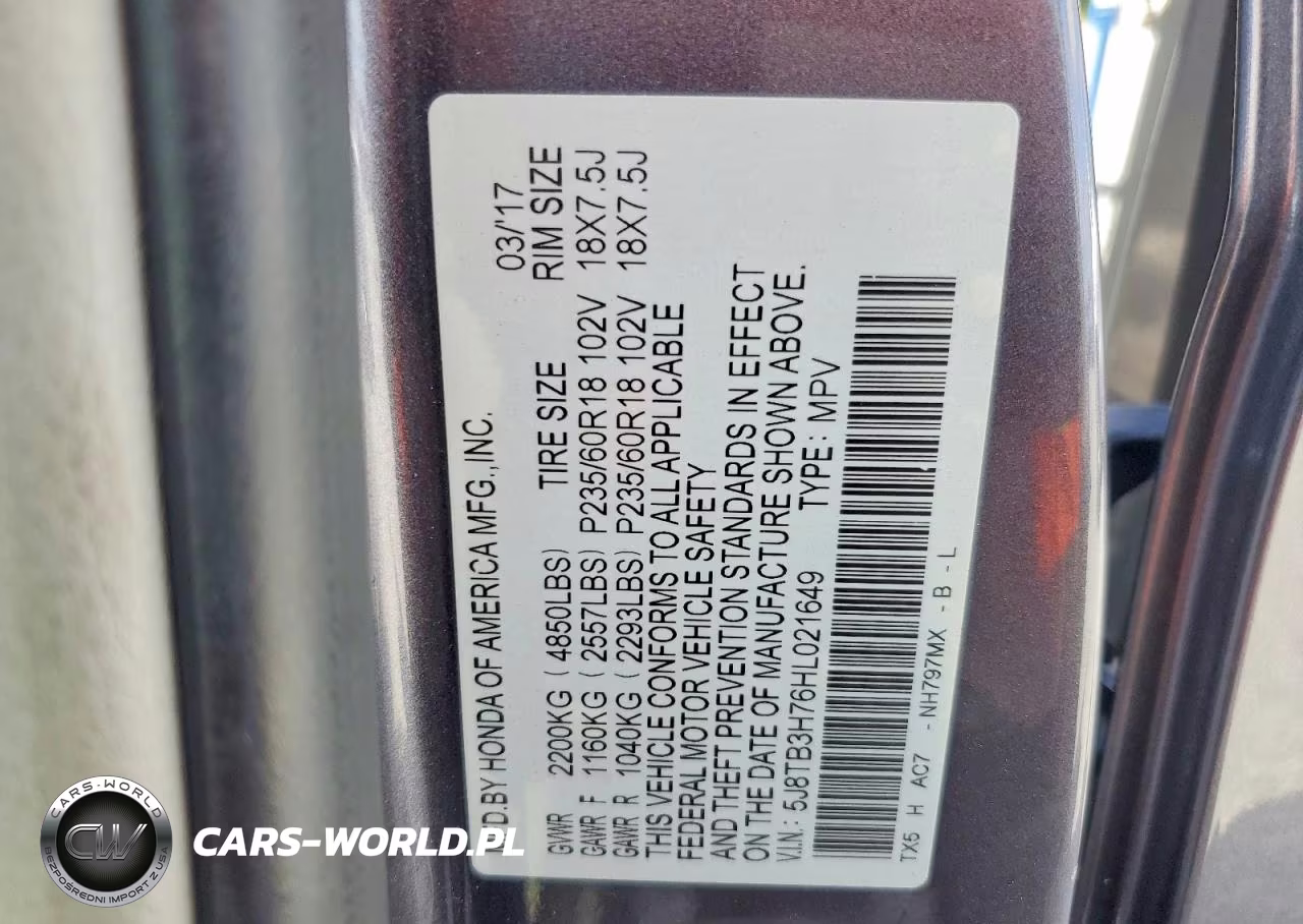 2017 Acura Rdx Advance VIN:5J8TB3H76HL021649 - 13