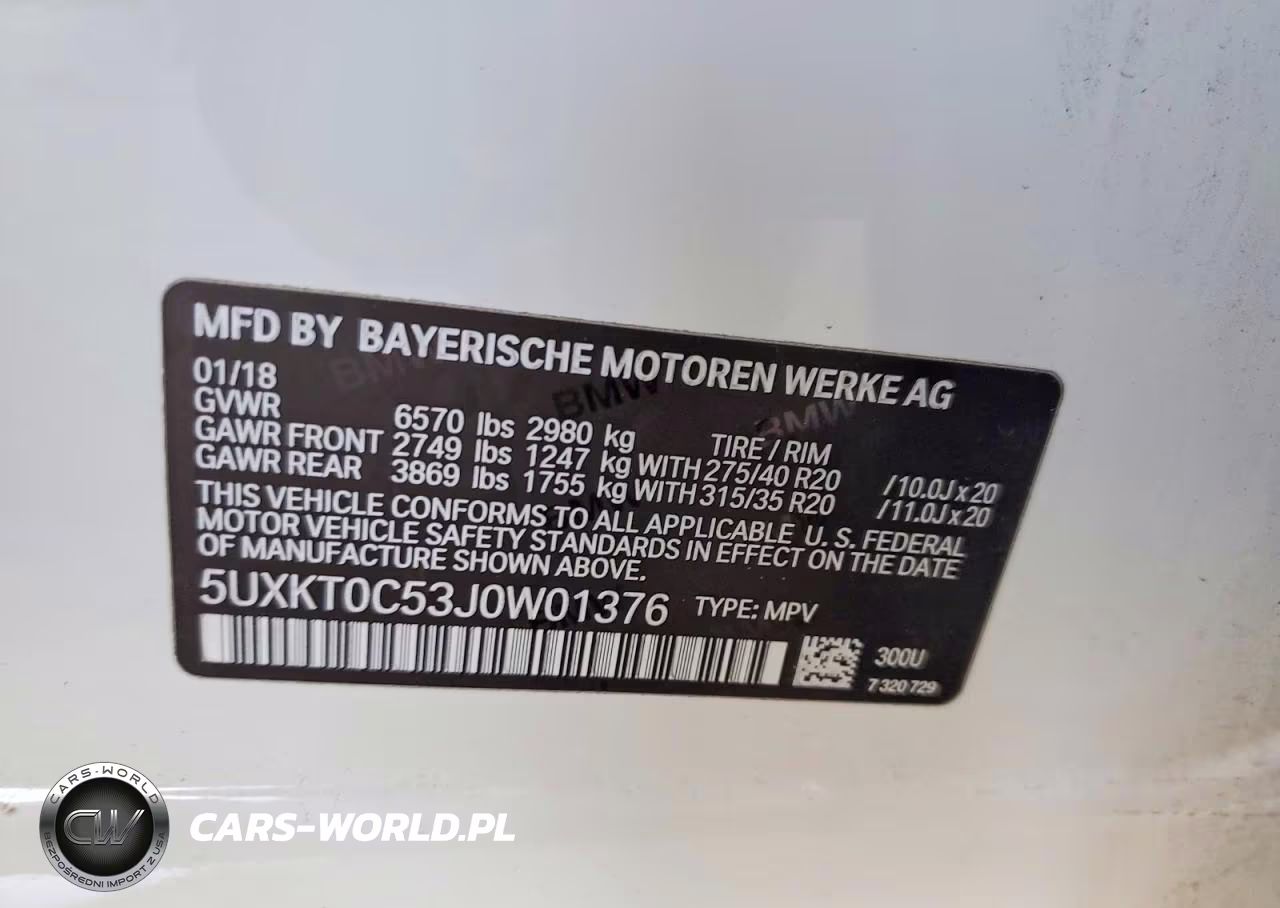 2018 BMW X5 Xdr40E VIN:5UXKT0C53J0W01376 - 12