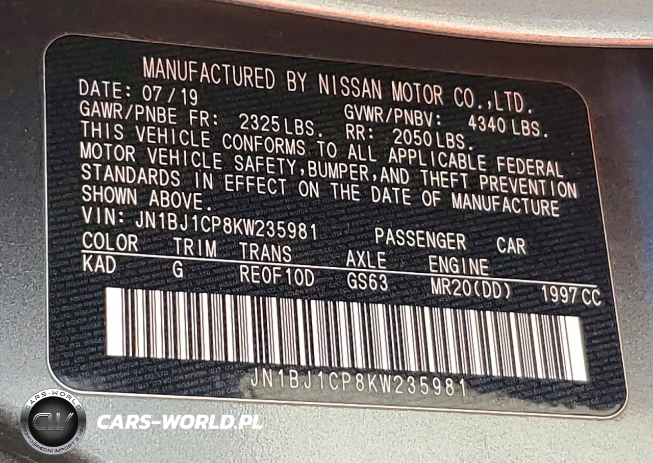2019 Nissan Rogue Sport S VIN:JN1BJ1CP8KW235981 - 13