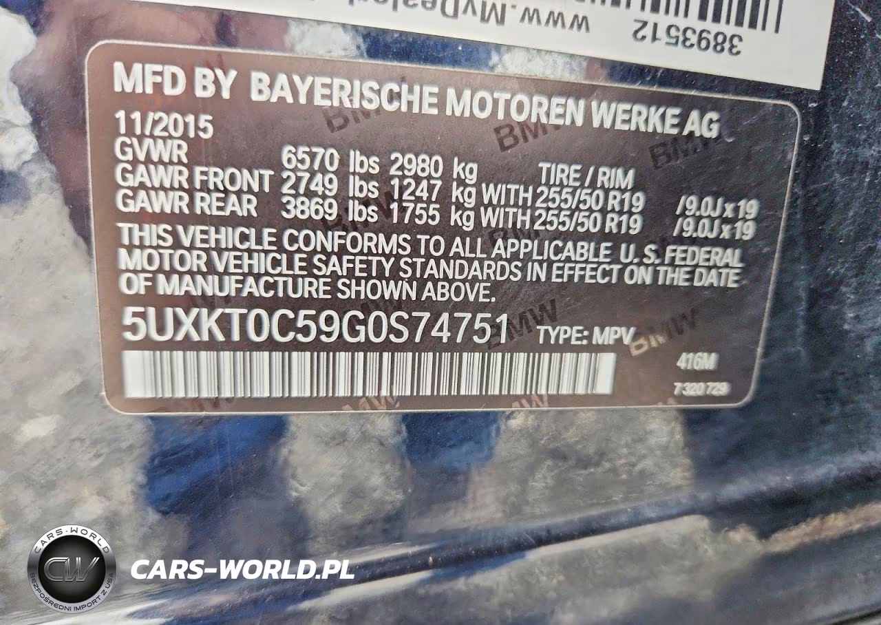 2016 BMW X5 Xdr40E VIN:5UXKT0C59G0S74751 - 13
