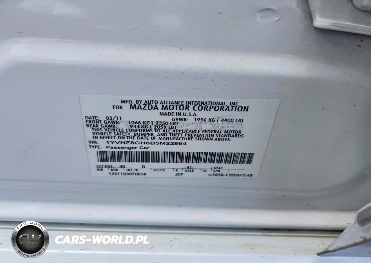 2011 Mazda 6 I VIN:1YVHZ8CH6B5M22864 - 12