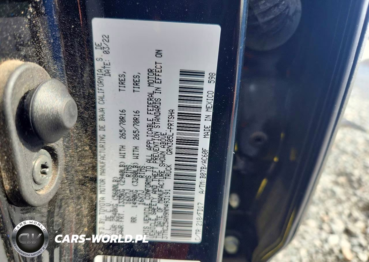 2022 Toyota Tacoma Trd Off-Road VIN:3TMCZ5AN9NM493191 - 13