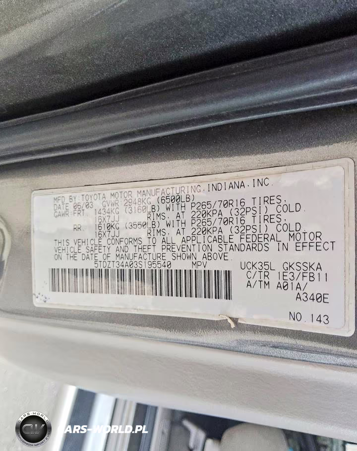 2003 Toyota Sequoia Sr5 VIN:5TDZT34A03S195540 - 13